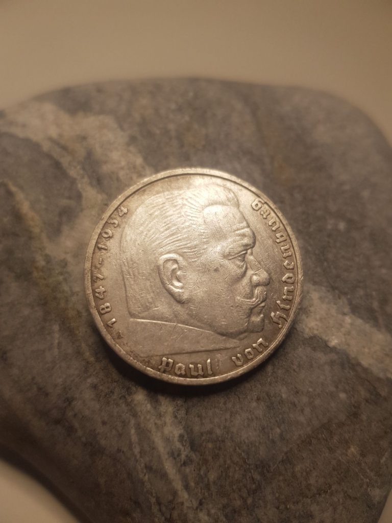 5 Reichsmark in 800/1000 Silber von 1938