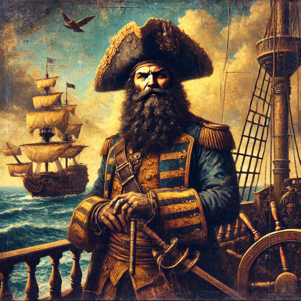 thumbnail image 2 of Blackbeard Pirate Flag Sticker Set – 5-Piece 3x2 Vinyl – Edward Teach Design 2 of 4