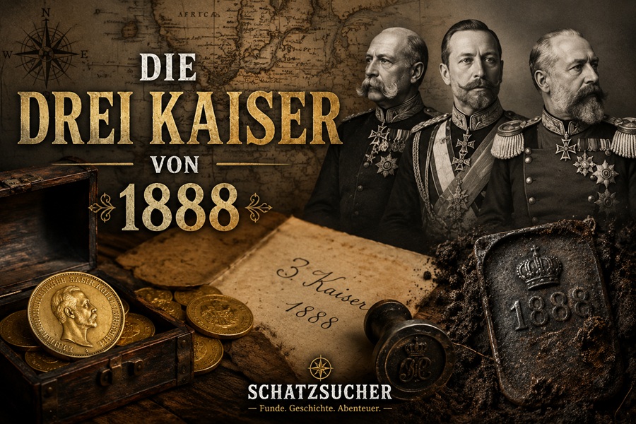 Die drei Kaiser von 1888: Wilhelm I., Friedrich III. und Wilhelm II.