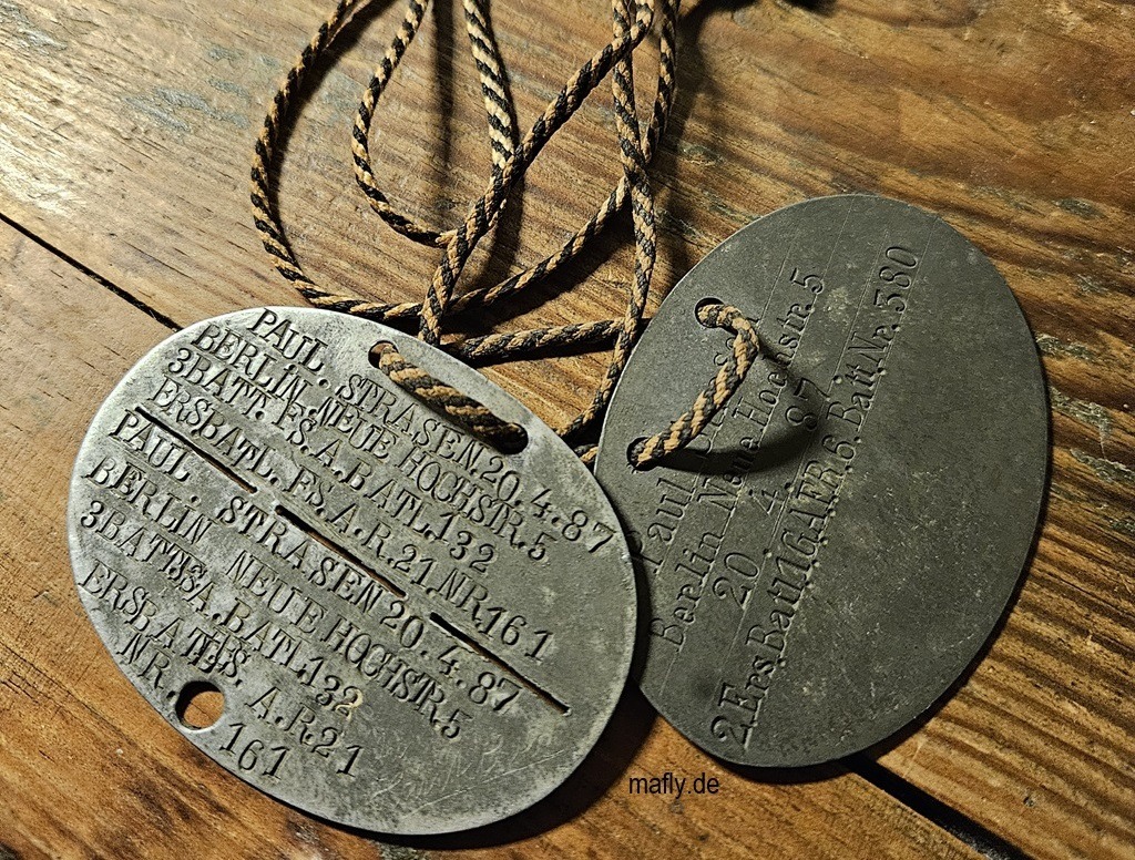 Erkennungsmarke Paul Strasen: Vom Angestellten zum Soldat im 1.Weltkrieg